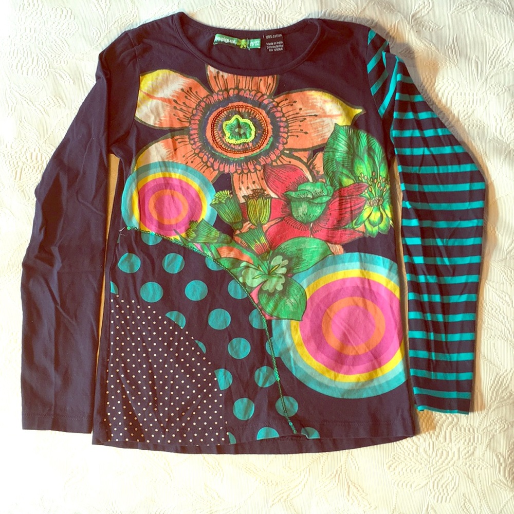 Desigual Girls’ Long-sleeved Tee. 11/12. NWOT/EUC.